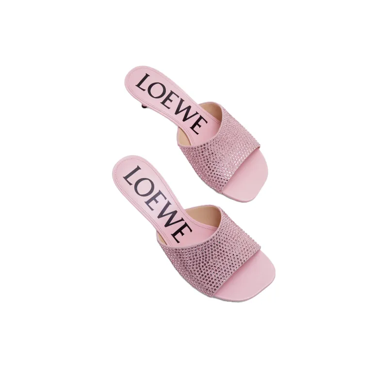 LOEWE Petal 50mm Rhinestone-embellished Mules-2