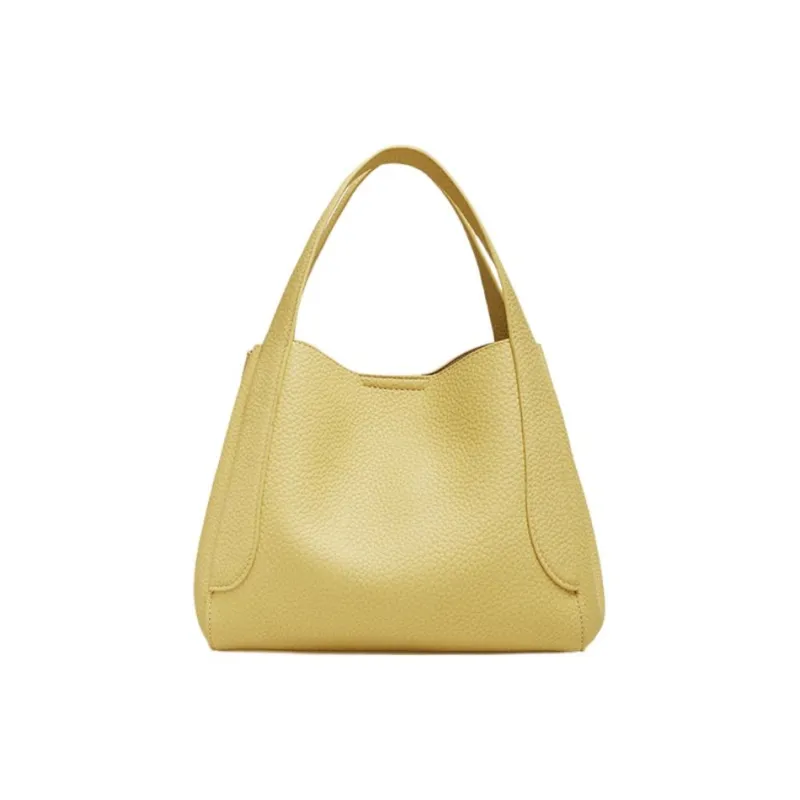 BASTO PU Leather Handheld Shoulder Bag Crossbody Bag Small Size Women's Dark Brown/Yellow/Green/Ecru-8