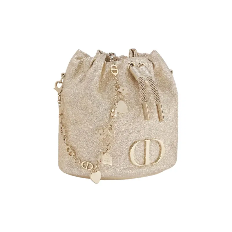 DIOR Sheepskin Bucket Bags Shoulder Bag Crossbody Bag Kids' Light Gold-2
