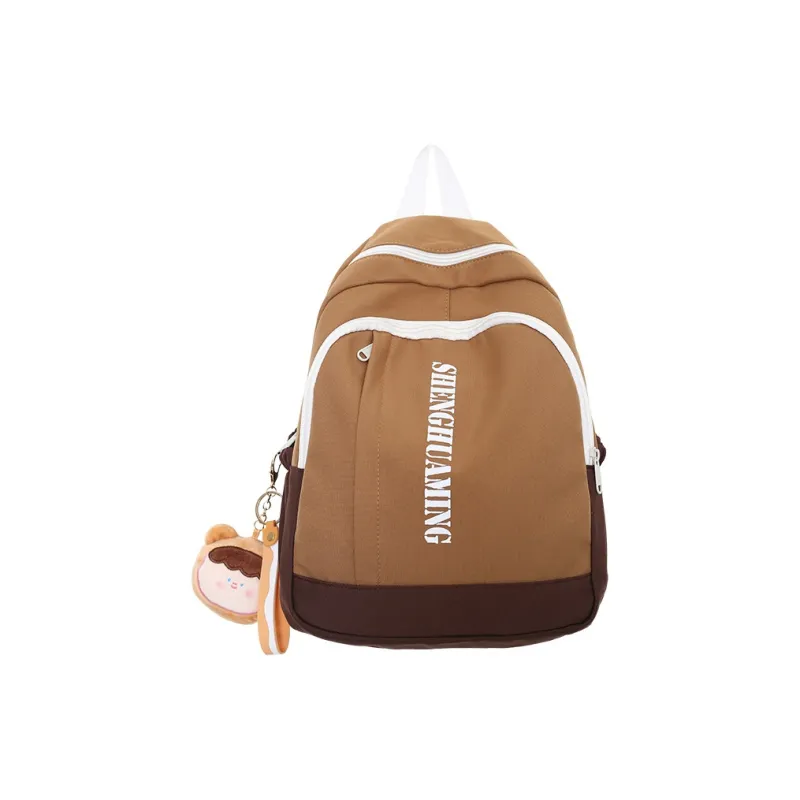 BALANG Nylon Backpack Women's Black & White/Blue & White/Khaki/Light Green & Fluorescent Yellow-5