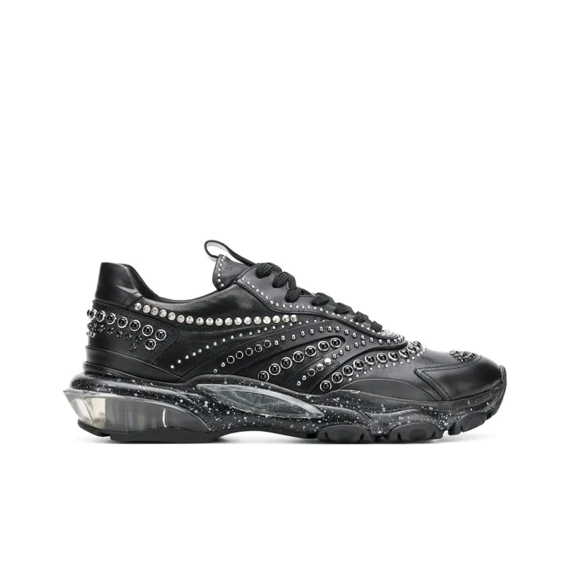 Valentino Bounce Low-Top Sports Casual Shoes Men's Black-1