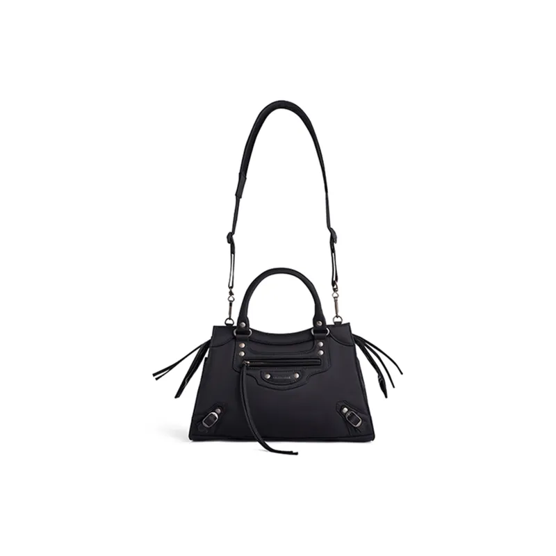 Balenciaga Neo Classic Fabric Shoulder Bag Crossbody Bag Handbag Small Size Women's Black-1