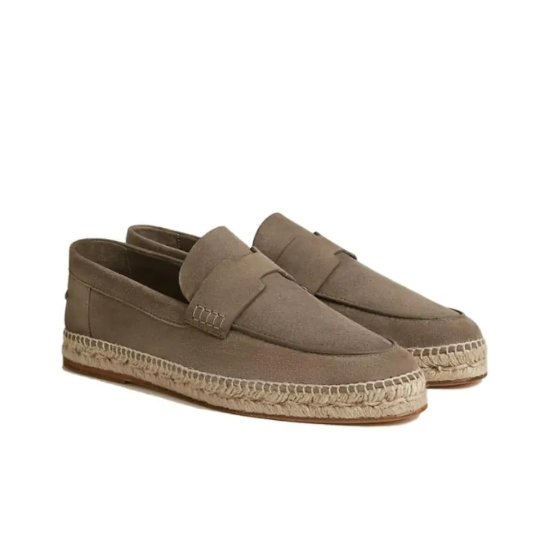HERMES Trip Espadrilles Men's Umber-1