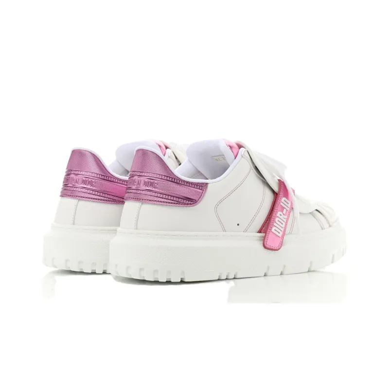 DIOR ID Shell Shoes Low Top Stylish Skateboarding Shoes Women's White Pink-3