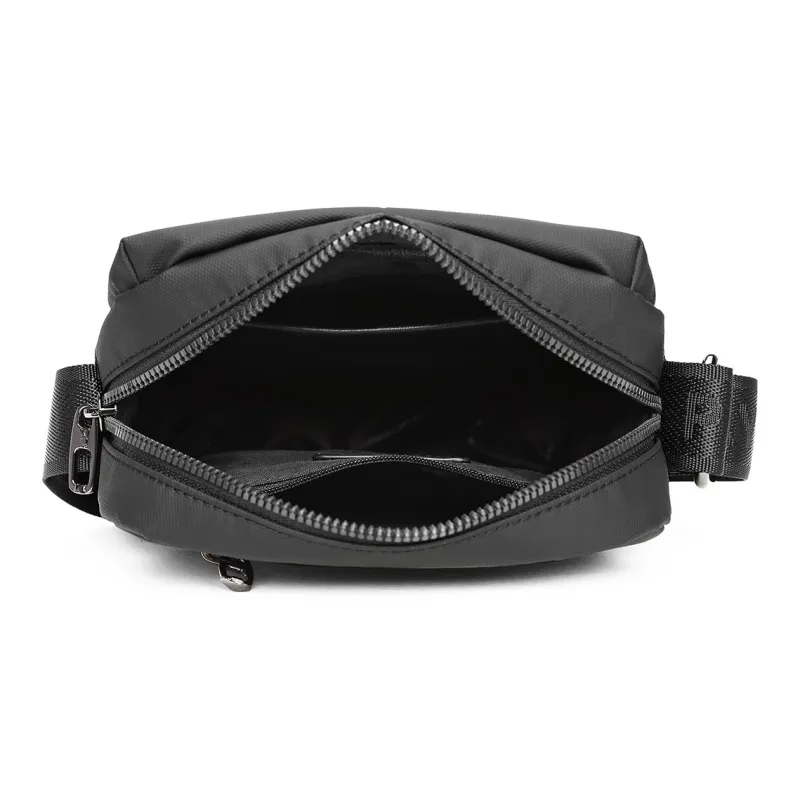 Playboy Fabric Small Square Bag Shoulder Bag, Crossbody Bag Men's Black-3