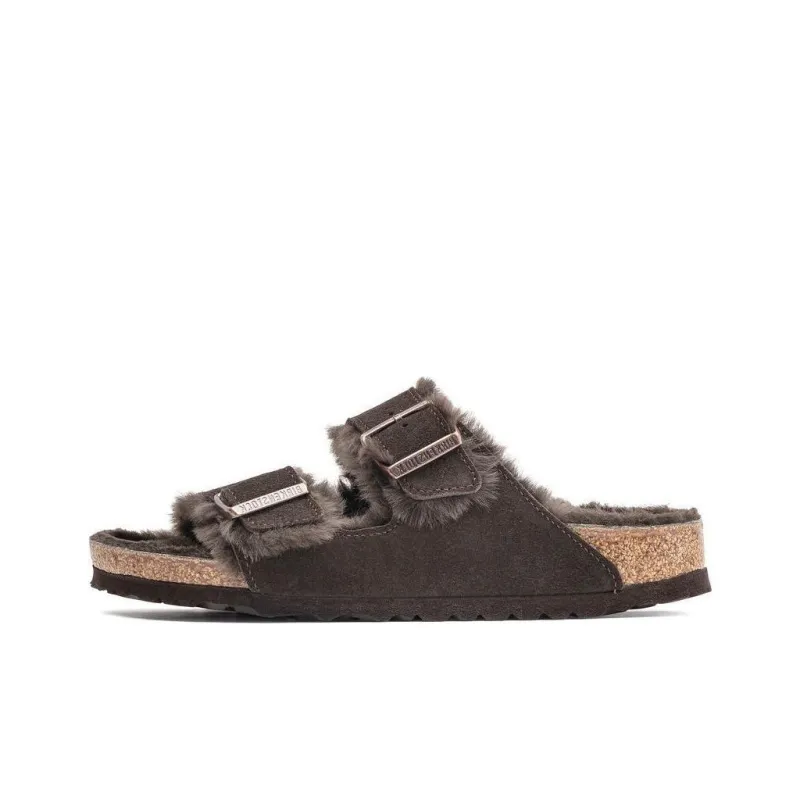 Birkenstock Arizona Shearling Suede Leather 'Mocca'-0