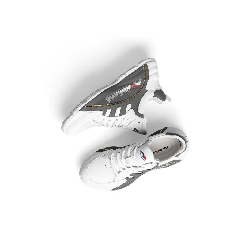 KOLUMB Cushioning, Wear Resistant Low Top Outdoor Shoes Men's White Gray-3