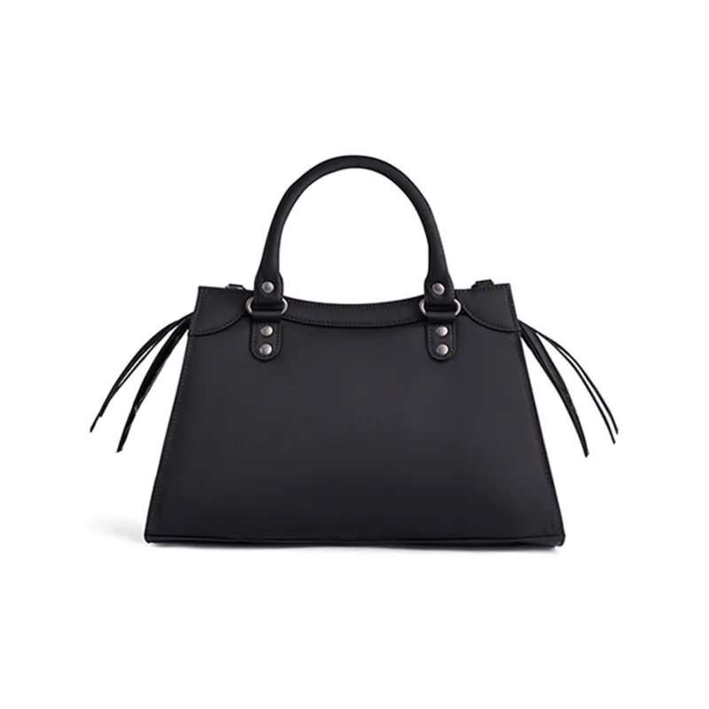 Balenciaga Neo Classic Fabric Shoulder Bag Crossbody Bag Handbag Small Size Women's Black-4