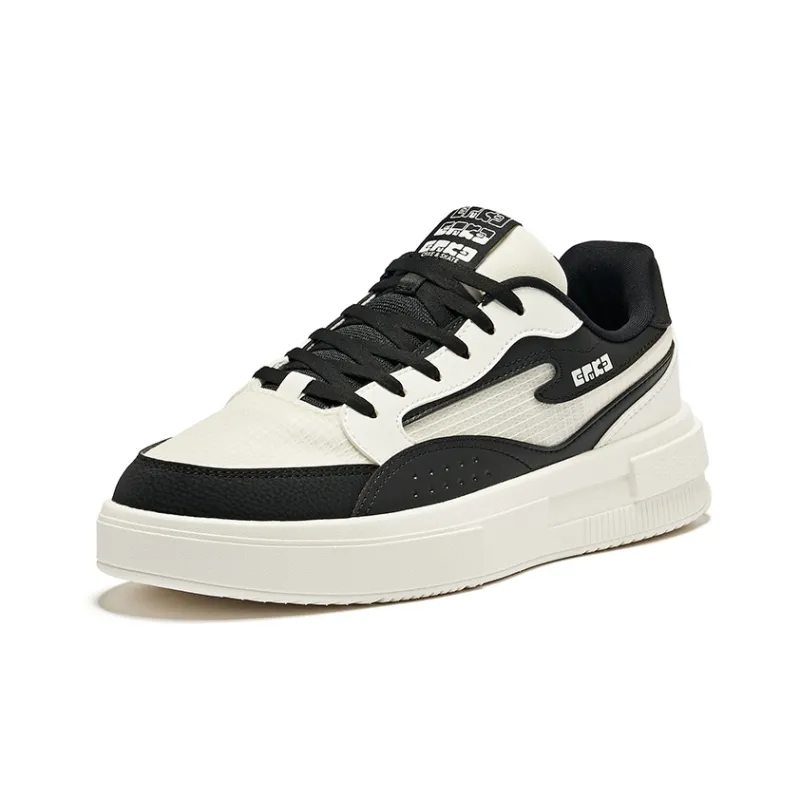 Erke Jinghong 1.0 Lite Anti-Slip Wear-Resistant Low-Top Skateboard Shoes Men's Microcrystal White/Jet Black-2