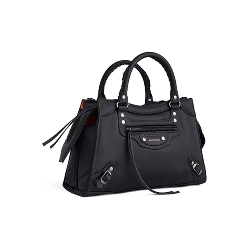 Balenciaga Neo Classic Fabric Shoulder Bag Crossbody Bag Handbag Small Size Women's Black-2