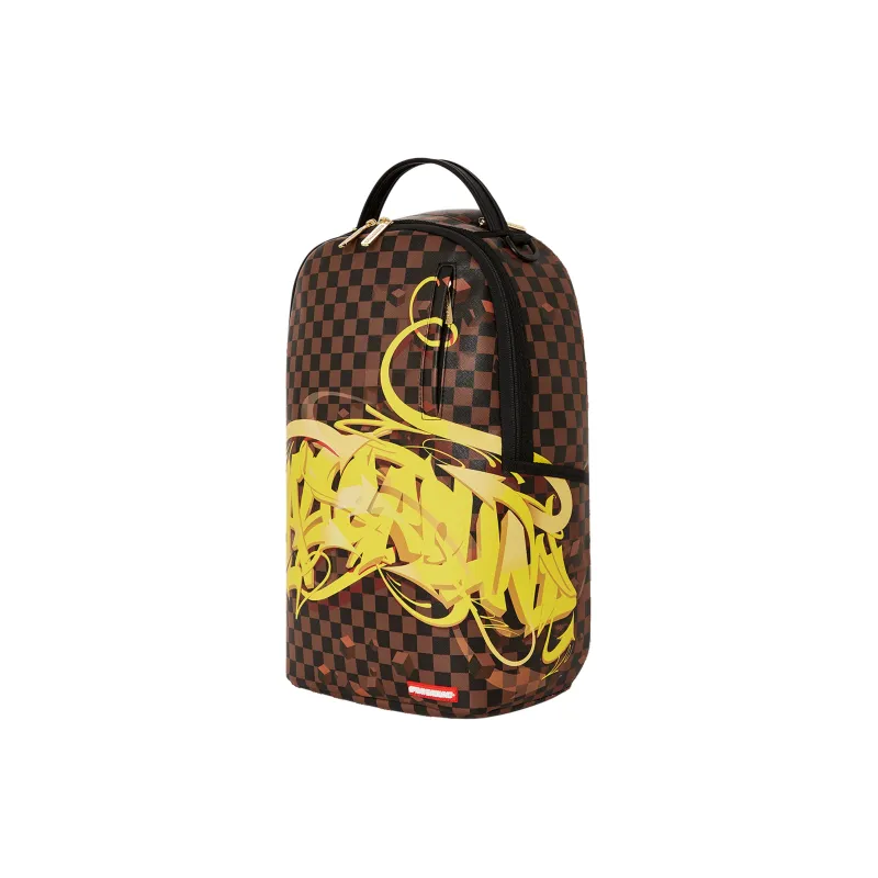 SPRAYGROUND Artificial Leather Backpack Unisex Brown-1