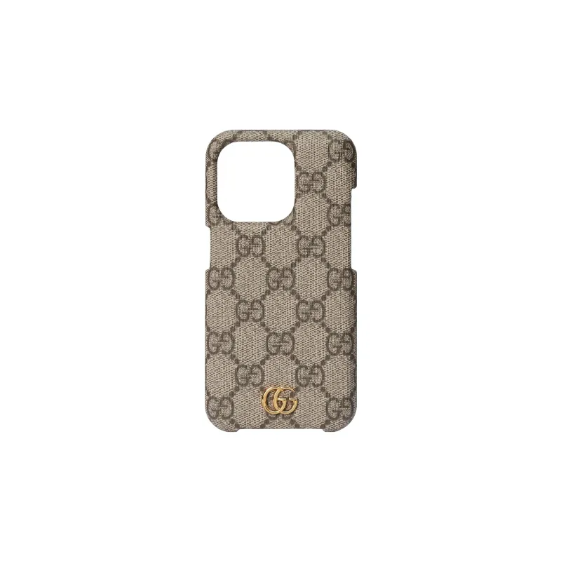 GUCCI Ophidia Canvas IPhone 15 Pro Protective Case Bag Merch Men's Beige & Ebony-0