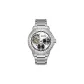 Silver Case White Dial Silver Steel Band-Model Car Box (Random Model Car)