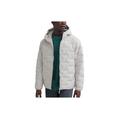 UNIQLO Puffer Jackets Unisex Mist White