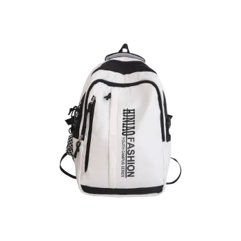 Deli Bear Nylon Backpack Large Size Unisex White/Black/White/Red/Black/Red/Green/Purple