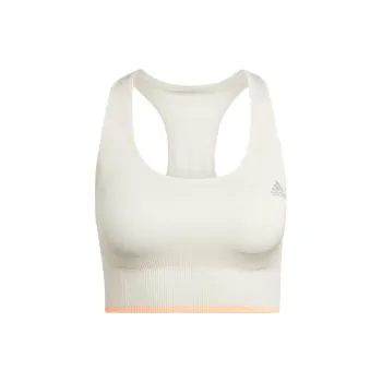 Adidas Running Medium-Support Seamless Merino Wool Bra Bra Women's White