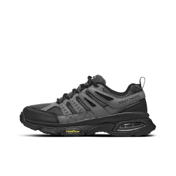 Skechers Slip Resistant Breathable Low Top Chunky Sneakers Men's Black