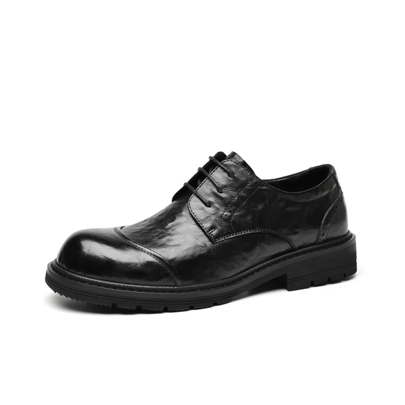 LUOGOKS Men's Casual Shoes Men Low Top Black-1