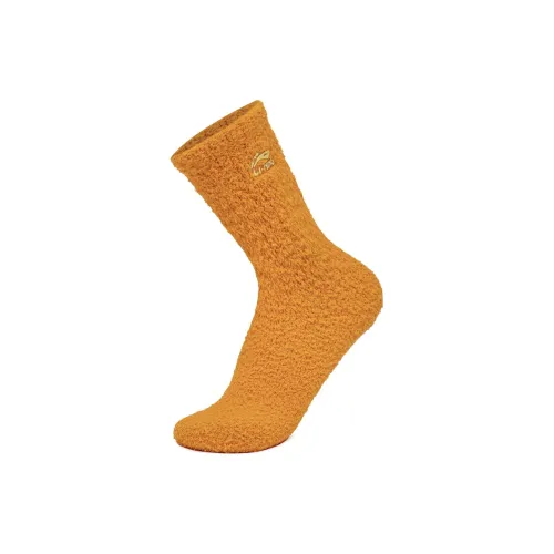 LiNing Mid-Calf Socks Unisex 1 Pack Golden Bowl Orange