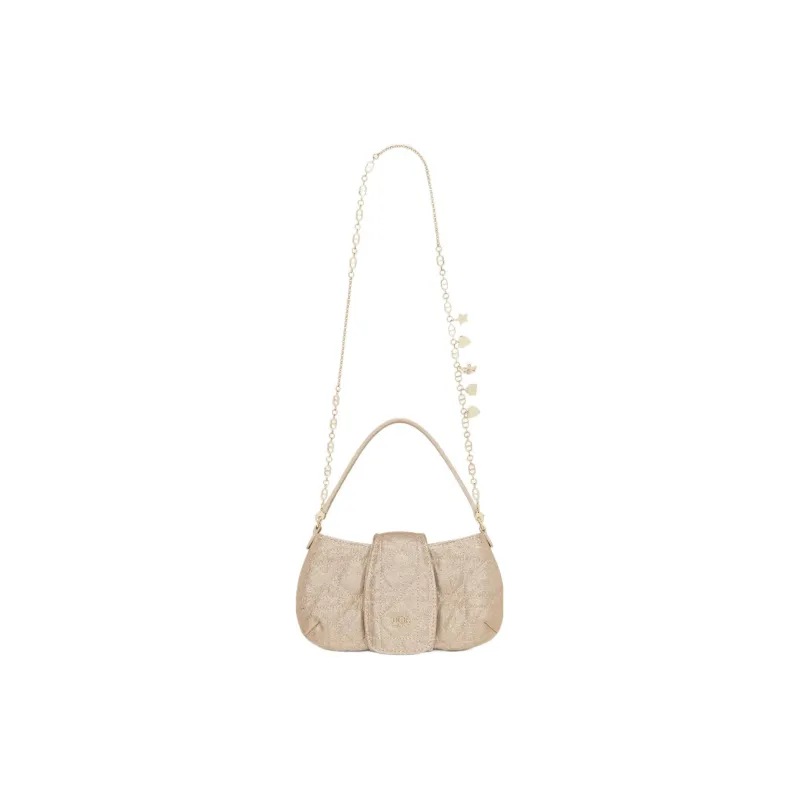 DIOR Sheepskin Portable Crossbody Bag Shoulder Bag Kids' Light Gold-1