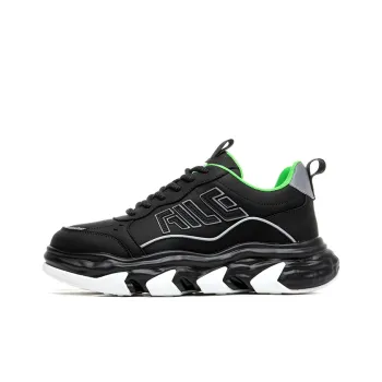 Philharmonic Skateboard Shoes Men Low Top Black White/Black Green