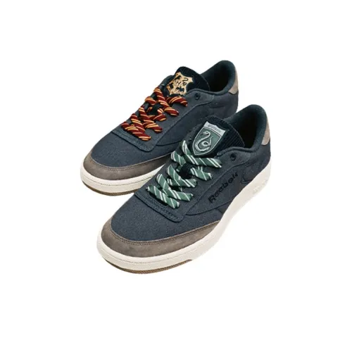 Harry Potter x Reebok Club C 85 Anti-Slip Wear-Resistant Low-Top Skateboard Shoes Men's Dark Gray
