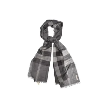 Burberry Knit Scarves Unisex Charcoal