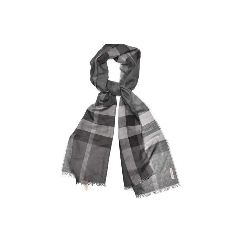 Burberry Knit Scarves Unisex Charcoal-0