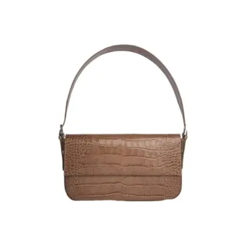 By Far Manu Cow Leather Shoulder Bag Handbags Medium Size Women's Taupe