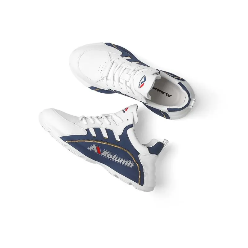 KOLUMB Cushioning, Wear Resistant Low Top Outdoor Shoes Men's White Blue-2