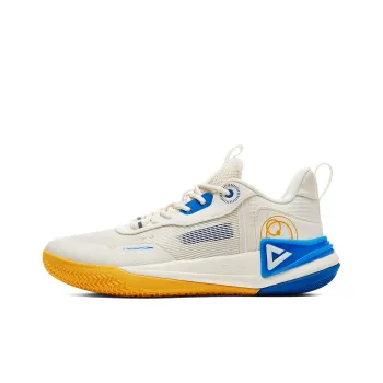 PEAK Basketball Shoes Men Low Top Ecru/Colorful Blue