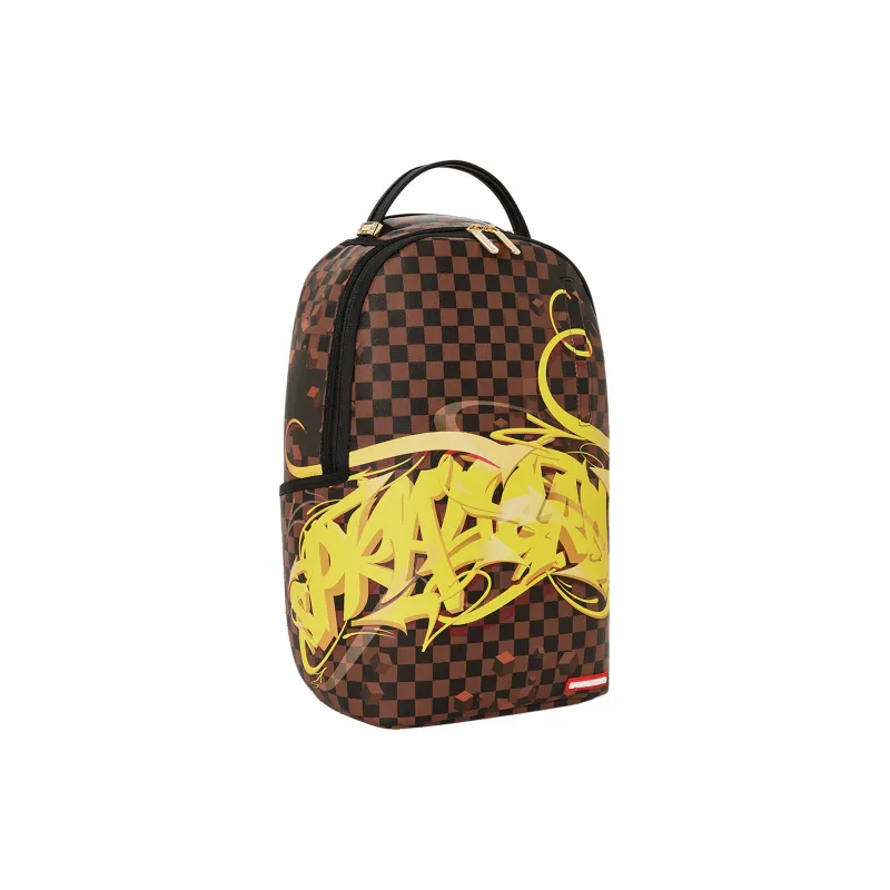 SPRAYGROUND Artificial Leather Backpack Unisex Brown-2