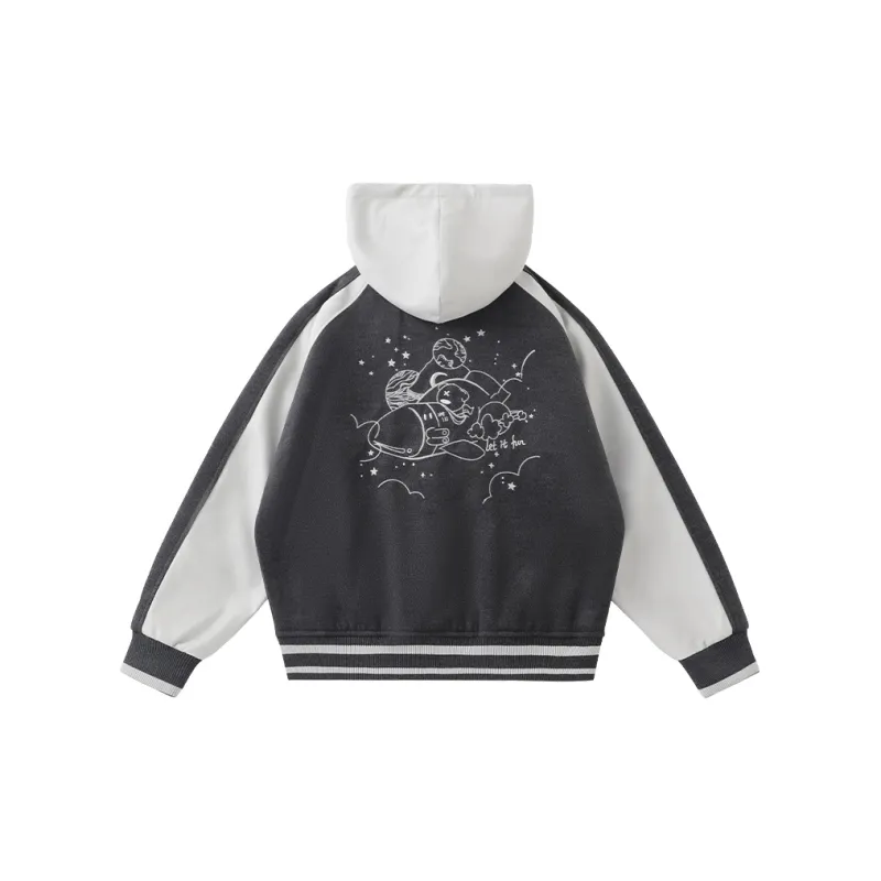 LAMLICKA Baseball Jacket Unisex Dark Gray-1