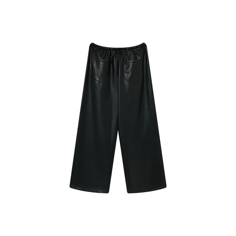 Ouyang Leather Pants Women's Black-1