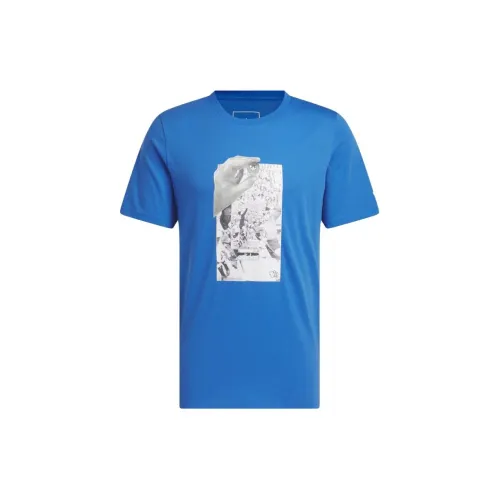 Adidas Originals DILL COLLAGE T-Shirts Men Blue