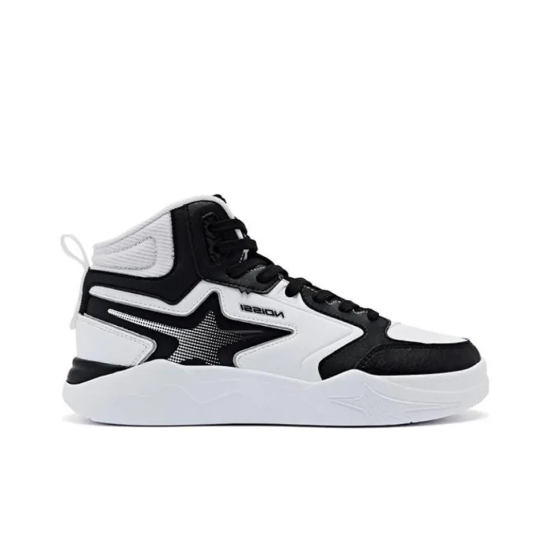 QIAODAN Xingue HI Anti Slip Wear Resistant Mid Top Skateboard Shoes Women's Black-1