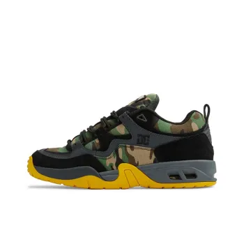 Thrasher x DC Shoes Slip Resistant Low Top Skateboard Shoes Men's Yellow Black Camouflage