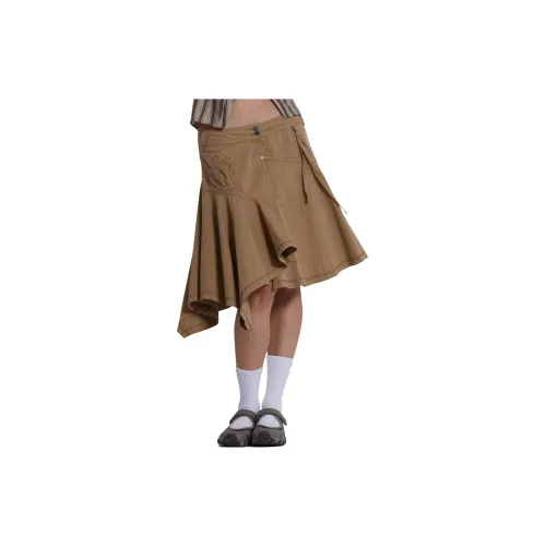 Jaded London Casual Long Skirts Women's Khaki