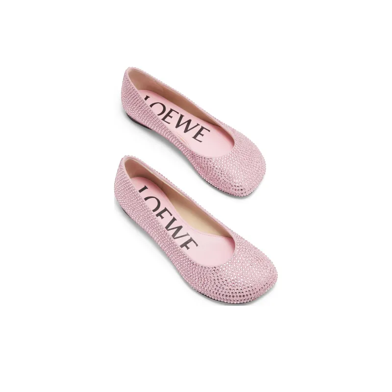 LOEWE Toy Rhinestoned Ballerina Shoes-3
