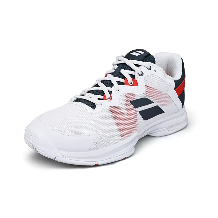 Babolat Anti Slip Wear Resistant Low Top Tennis Shoes Men's White-2