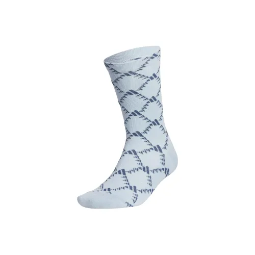 Adidas GOLF MONOGRAM SOCKS Mid-Calf Socks Men's 1 Pack Light Blue