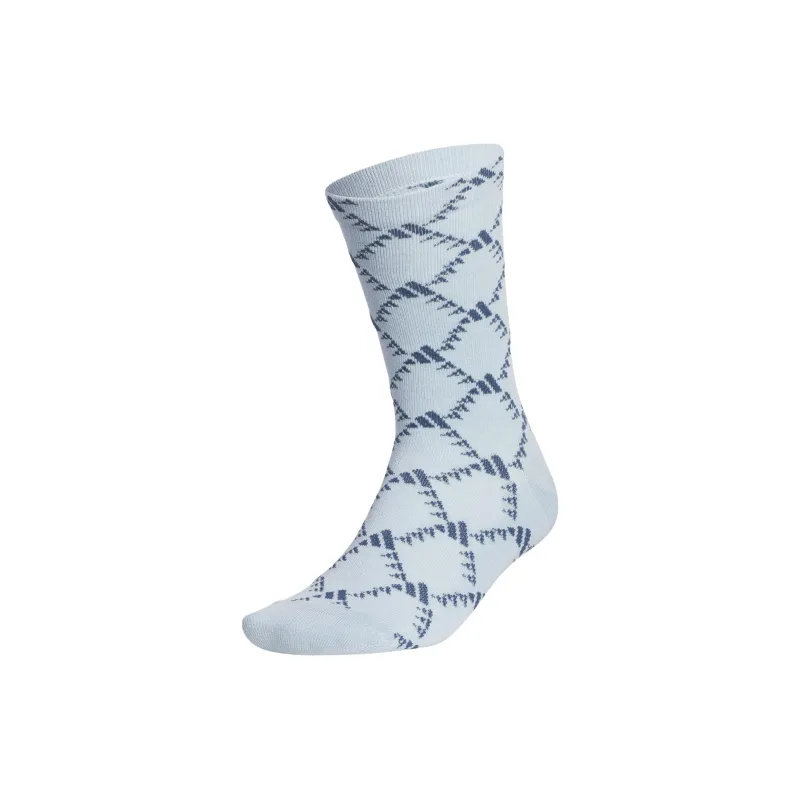 Adidas GOLF MONOGRAM SOCKS Mid-Calf Socks Men's 1 Pack Light Blue-0