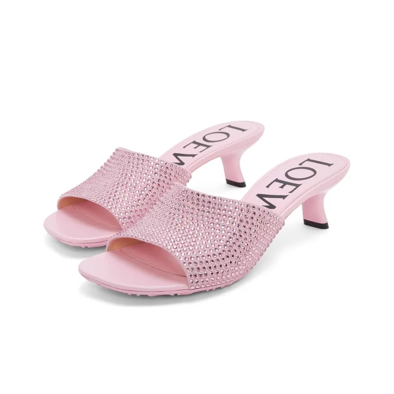 LOEWE Petal 50mm Rhinestone-embellished Mules-1