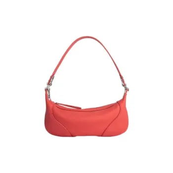 By Far Amira Grained Cow Leather Shoulder Bag Handbag Shoulder Bag Women's Coral