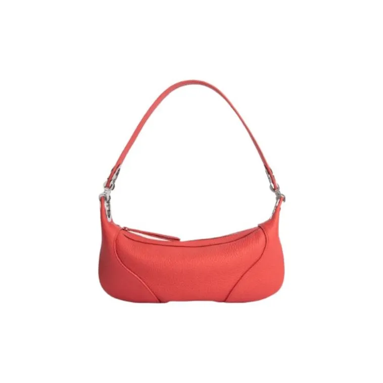 By Far Amira Grained Cow Leather Shoulder Bag Handbag Shoulder Bag Women's Coral-0