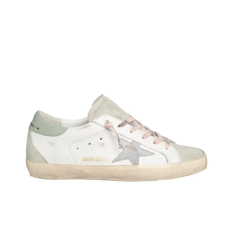 Golden Goose Super Star White Ice Silver Aquamarine Women's-1