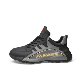 KOLUMB Cushioning, Wear Resistant Low Top Outdoor Shoes Men's Black Gray