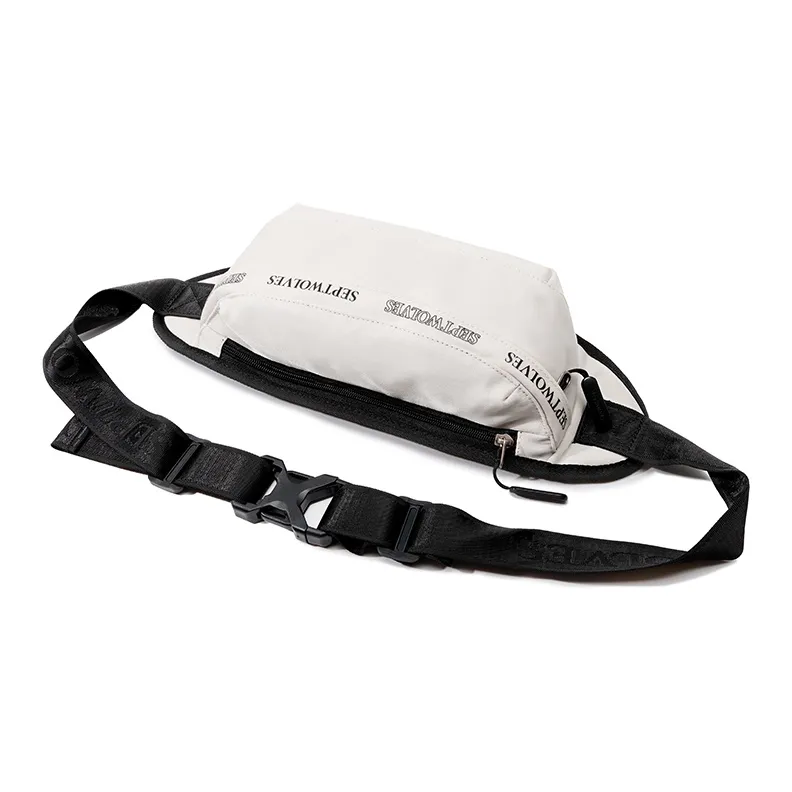 SEPTWOLVES Fabric Shoulder Bags Fanny Pack Sling Bags Regular Unisex Ecru-2