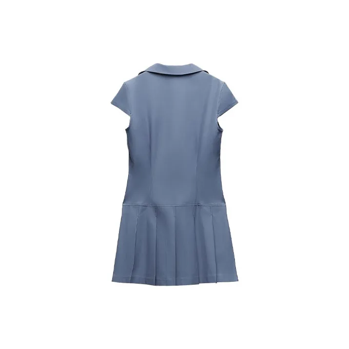 ZARA Short Sleeved Dress Women's Ocean-1