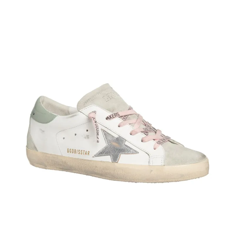 Golden Goose Super Star White Ice Silver Aquamarine Women's-2